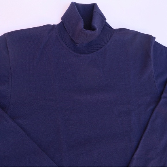 Norse Projects Mens Pullover Roll Neck Size XL Navy Merino Wool Sweater New - Picture 4 of 5